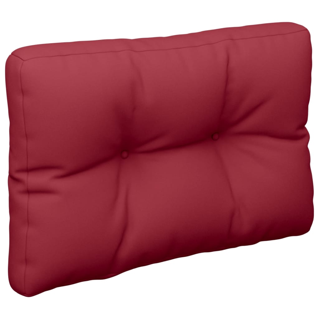 Coussins de palette lot de 2 rouge bordeaux tissu