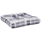 Coussins de palette lot de 2 motif à carreaux gris tissu