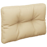 Coussins de palette lot de 2 beige tissu