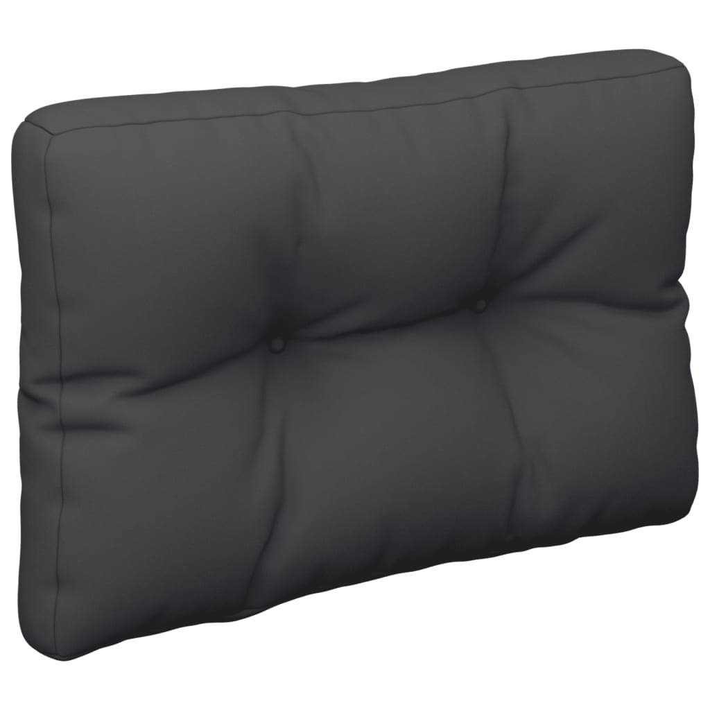 Coussins de palette lot de 2 noir tissu