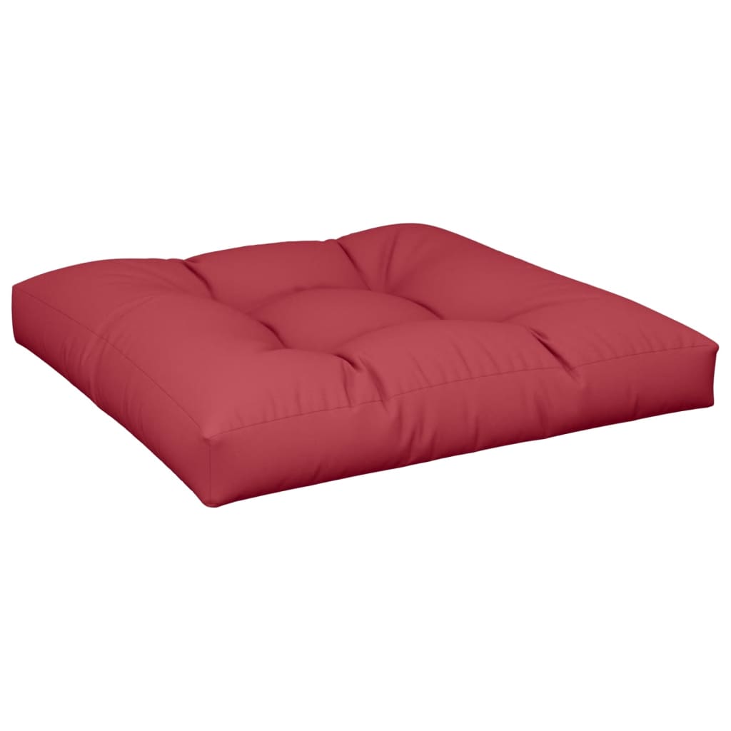 Coussins de palette lot de 2 rouge bordeaux tissu