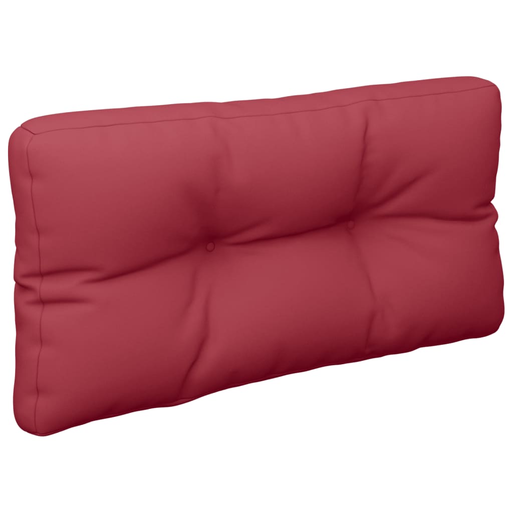 Coussins de palette lot de 2 rouge bordeaux tissu