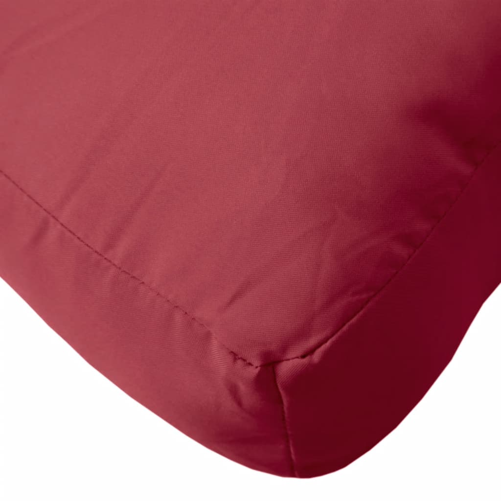 Coussins de palette lot de 2 rouge bordeaux tissu