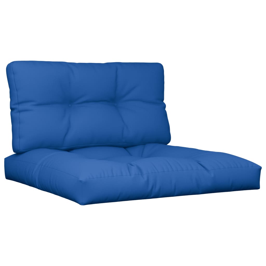 Coussins de palette lot de 2 bleu royal tissu