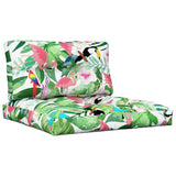 Pallet cushions set of 2 multi-colored fabric