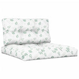 Coussins de palette lot de 2 motif de feuilles tissu