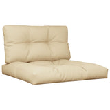 Coussins de palette lot de 2 beige tissu