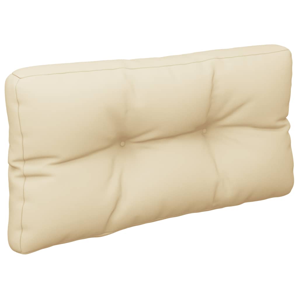 Coussins de palette lot de 2 beige tissu