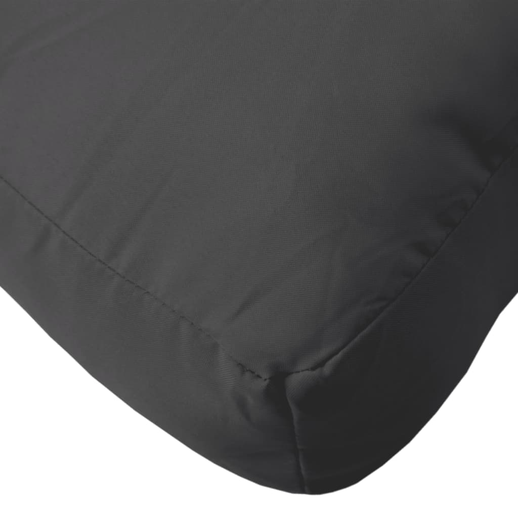 Coussins de palette lot de 2 noir tissu