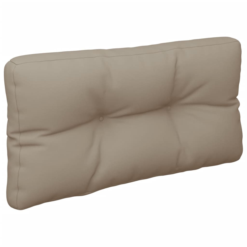 Coussins de palette lot de 2 taupe tissu