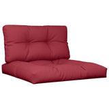 Coussins de palette lot de 2 rouge bordeaux tissu