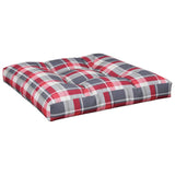 Coussins de palette lot de 2 motif à carreaux rouge tissu