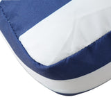 Coussins de palette lot de 2 rayures bleues/blanches tissu