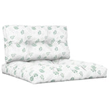 Coussins de palette lot de 2 motif de feuilles tissu