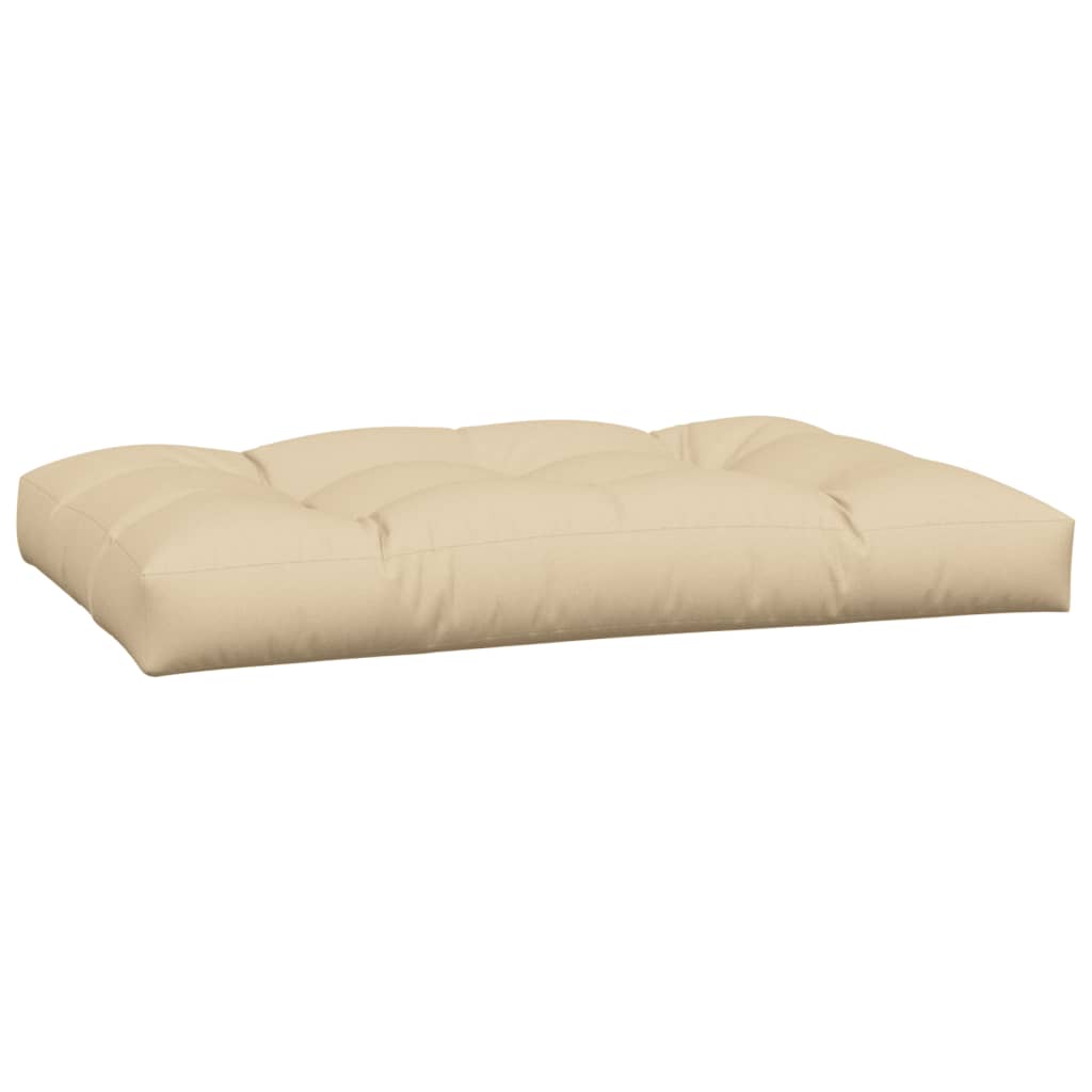 Coussins de palette lot de 2 beige tissu