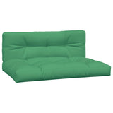 Coussins de palette lot de 2 vert tissu