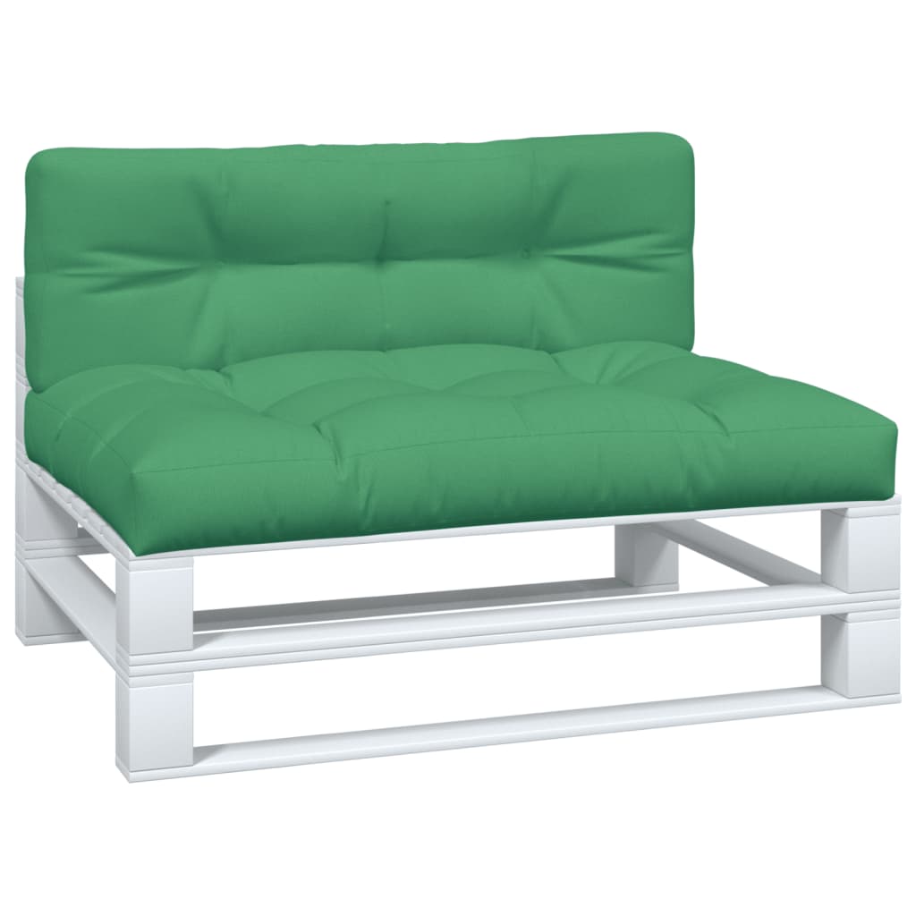 Coussins de palette lot de 2 vert tissu