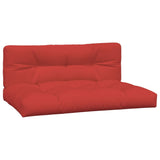 Coussins de palette lot de 2 rouge tissu