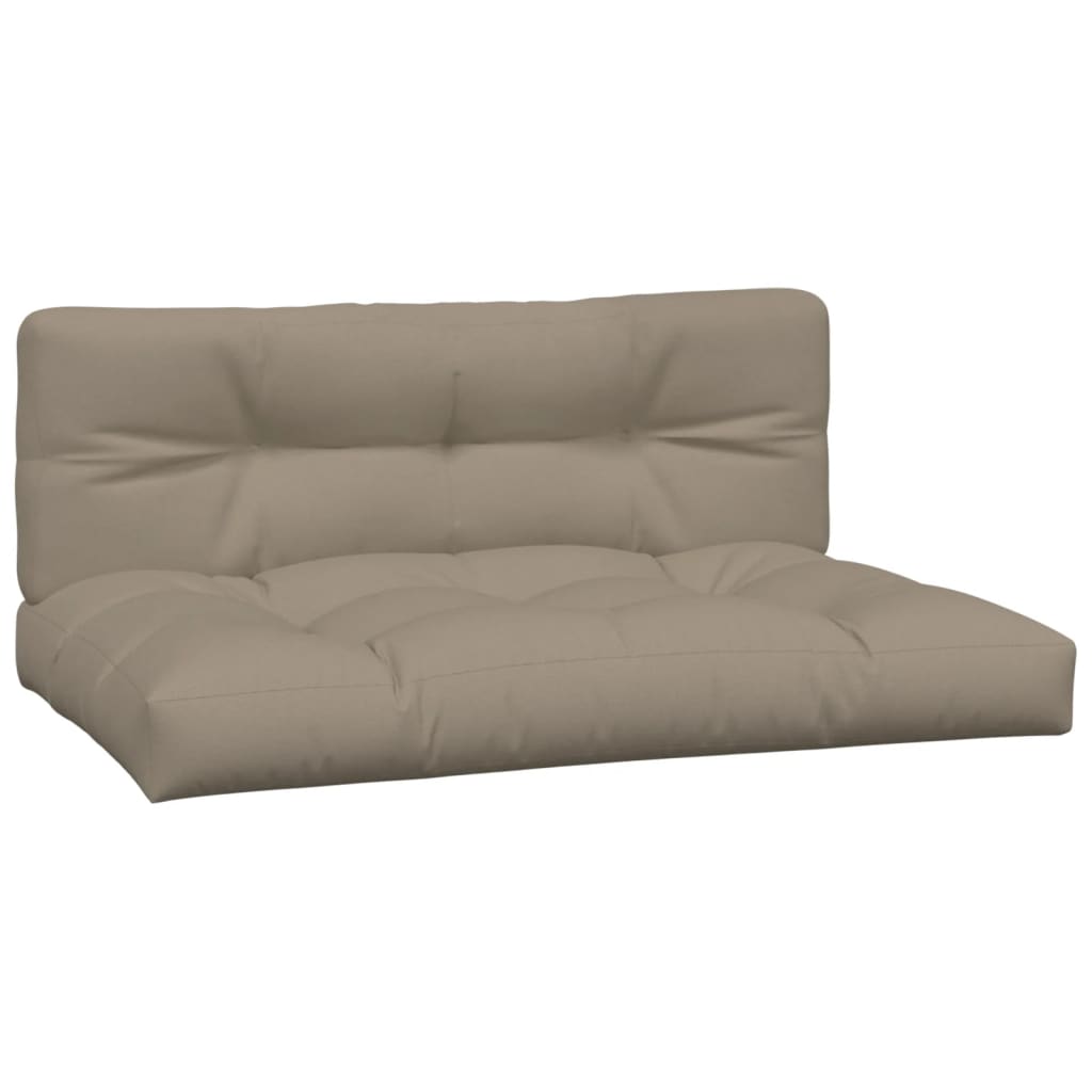 Coussins de palette lot de 2 taupe tissu