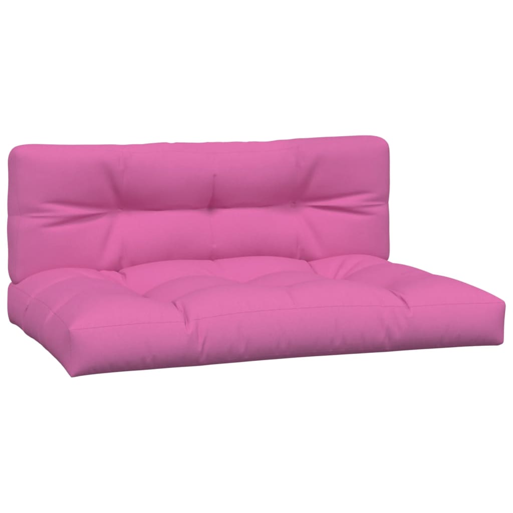 Coussins de palette lot de 2 rose tissu