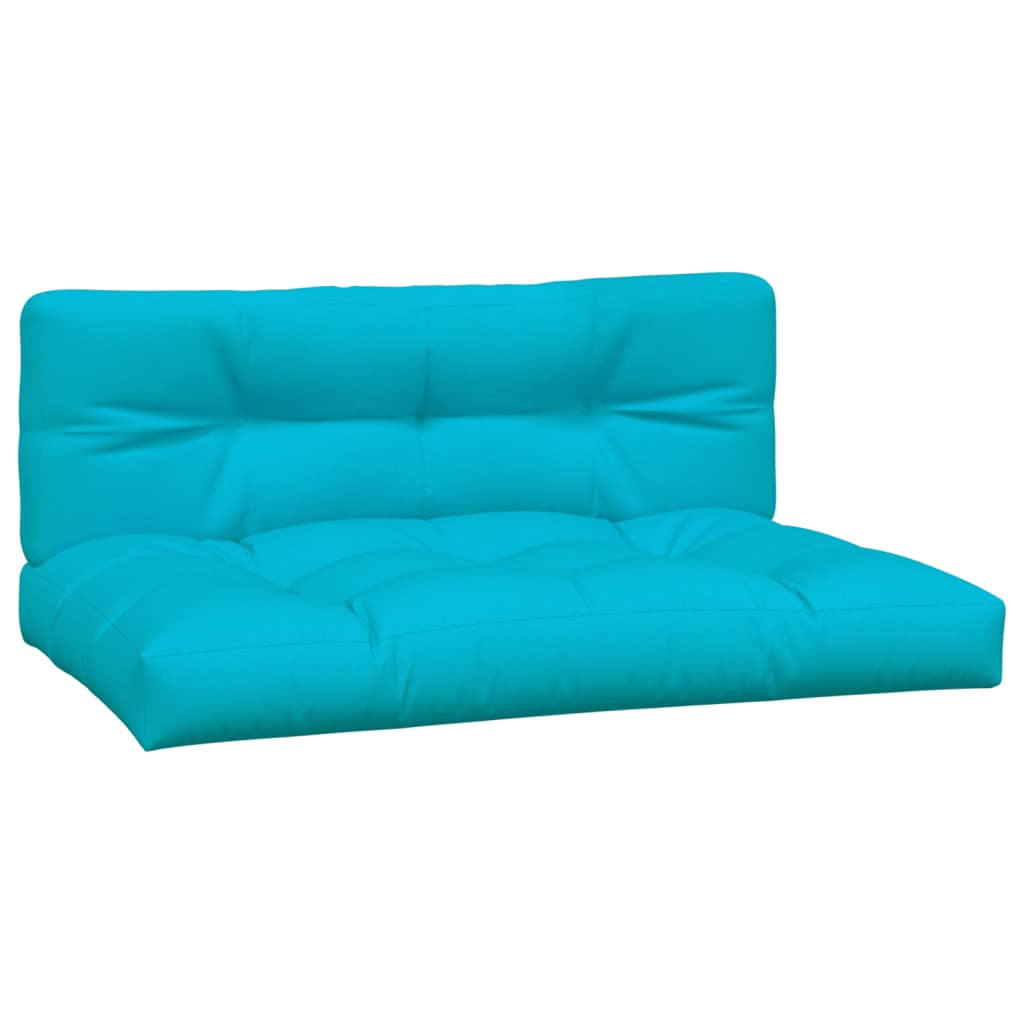 Coussins de palette lot de 2 turquoise tissu