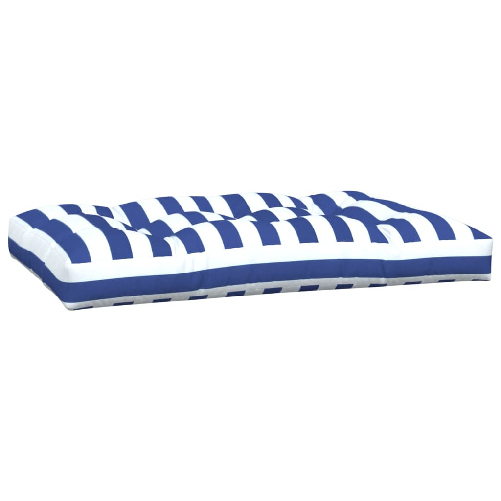 Coussins de palette lot de 3 rayures bleues et blanches tissu