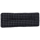 Coussins de palette lot de 3 motif à carreaux noir tissu