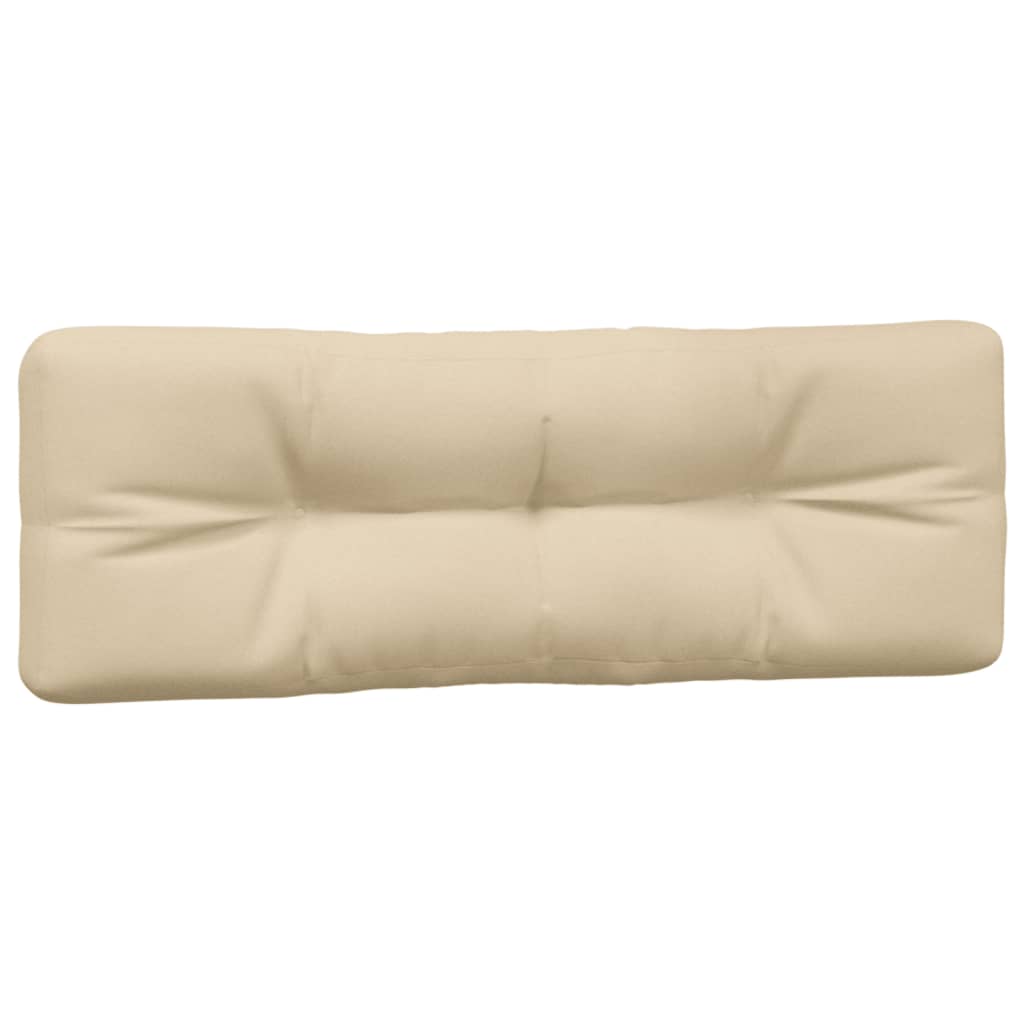 Pallet cushions 5 pcs beige fabric