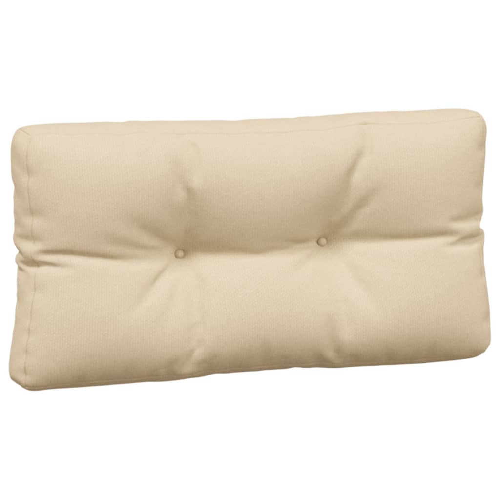 Pallet cushions 5 pcs beige fabric