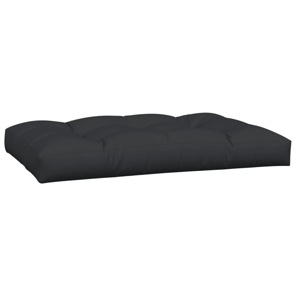 Coussins de palette 5 pcs noir tissu