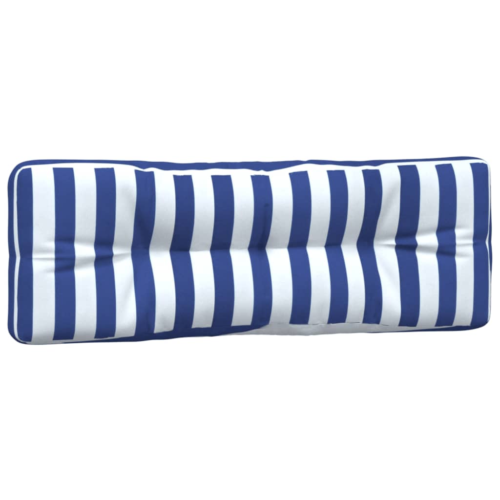 Coussins de palette lot de 5 rayures bleues et blanches tissu