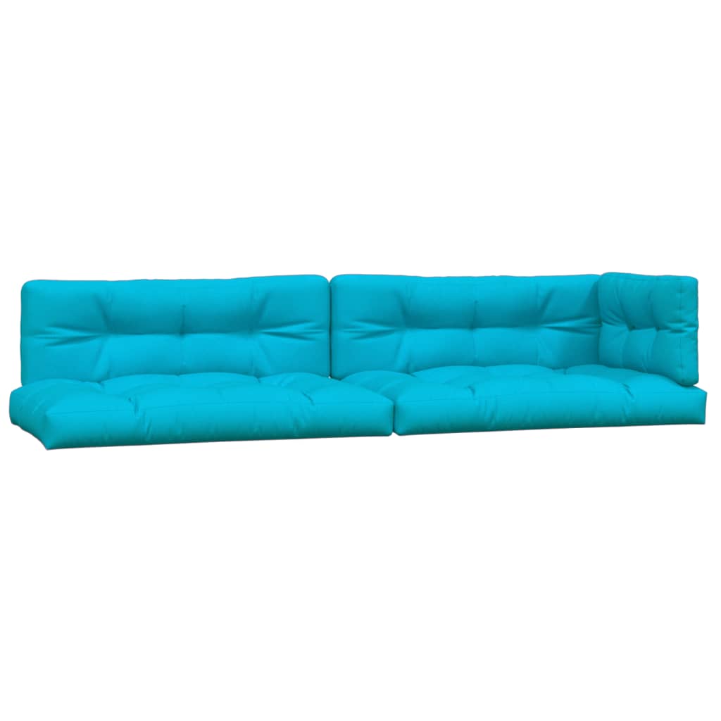 Coussins de palette lot de 5 turquoise tissu