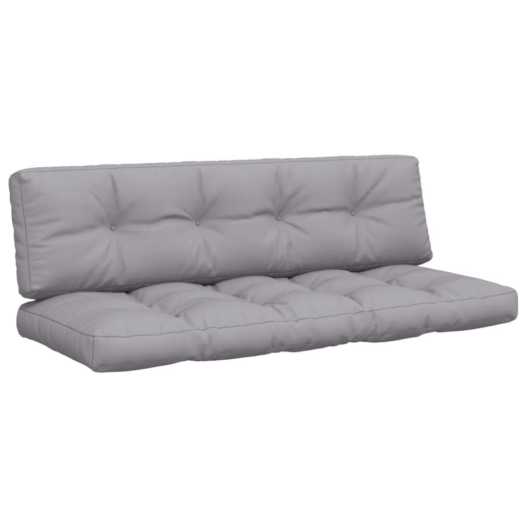 Coussins de palette lot de 2 gris tissu