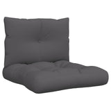 Coussins de palette lot de 2 anthracite tissu