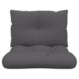 Coussins de palette lot de 2 anthracite tissu