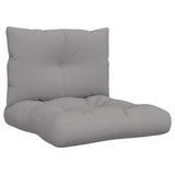 Coussins de palette lot de 2 gris tissu