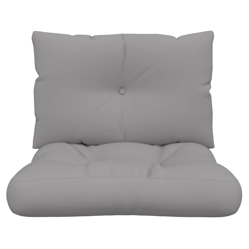 Coussins de palette lot de 2 gris tissu