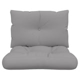 Coussins de palette lot de 2 gris tissu