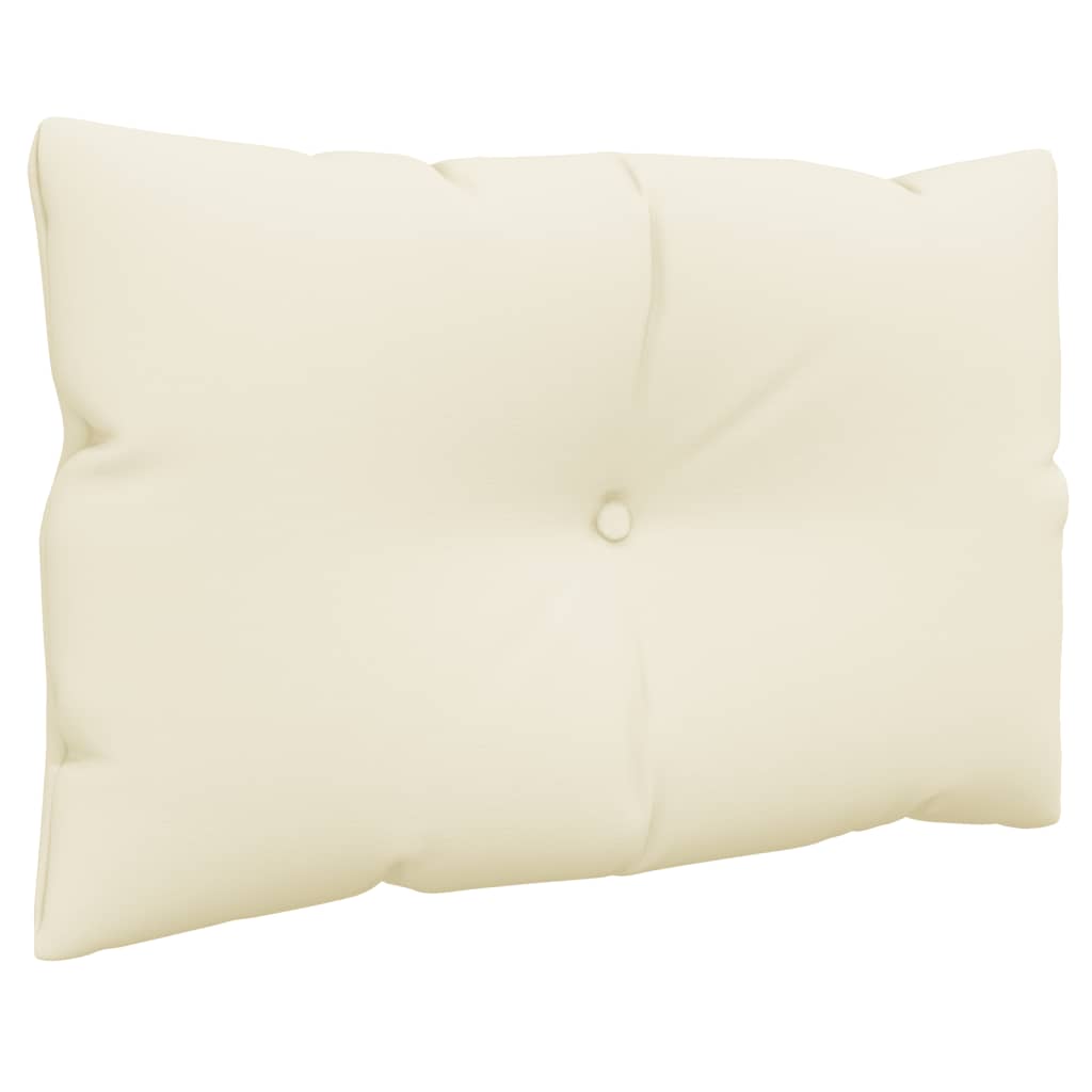 Coussins de palette lot de 2 crème tissu