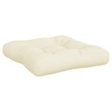 Coussins de palette lot de 2 crème tissu