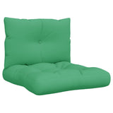 Coussins de palette lot de 2 vert tissu