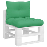 Coussins de palette lot de 2 vert tissu