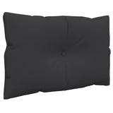 Coussins de palette lot de 2 noir tissu