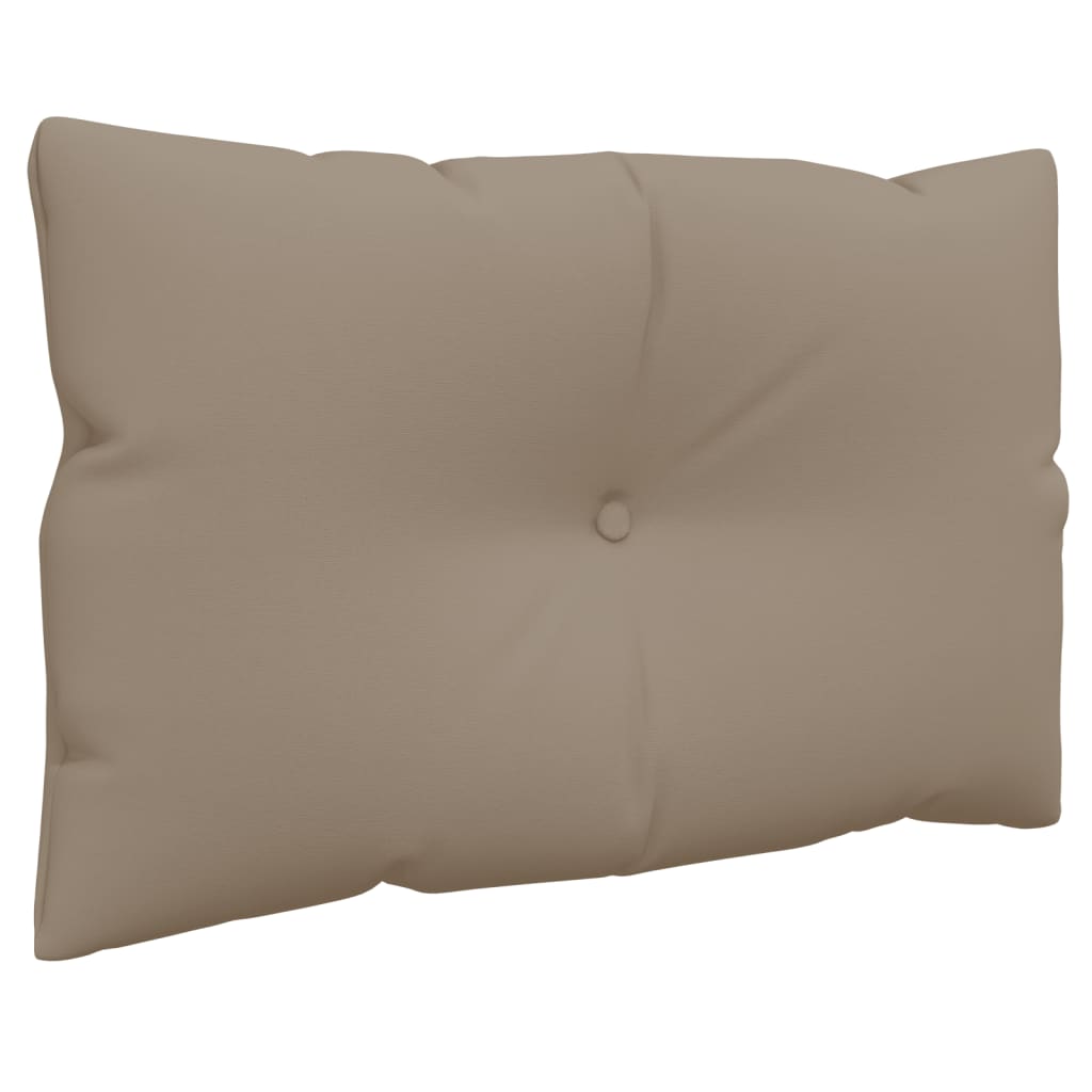 Coussins de palette lot de 2 taupe tissu