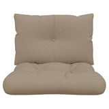 Coussins de palette lot de 2 taupe tissu