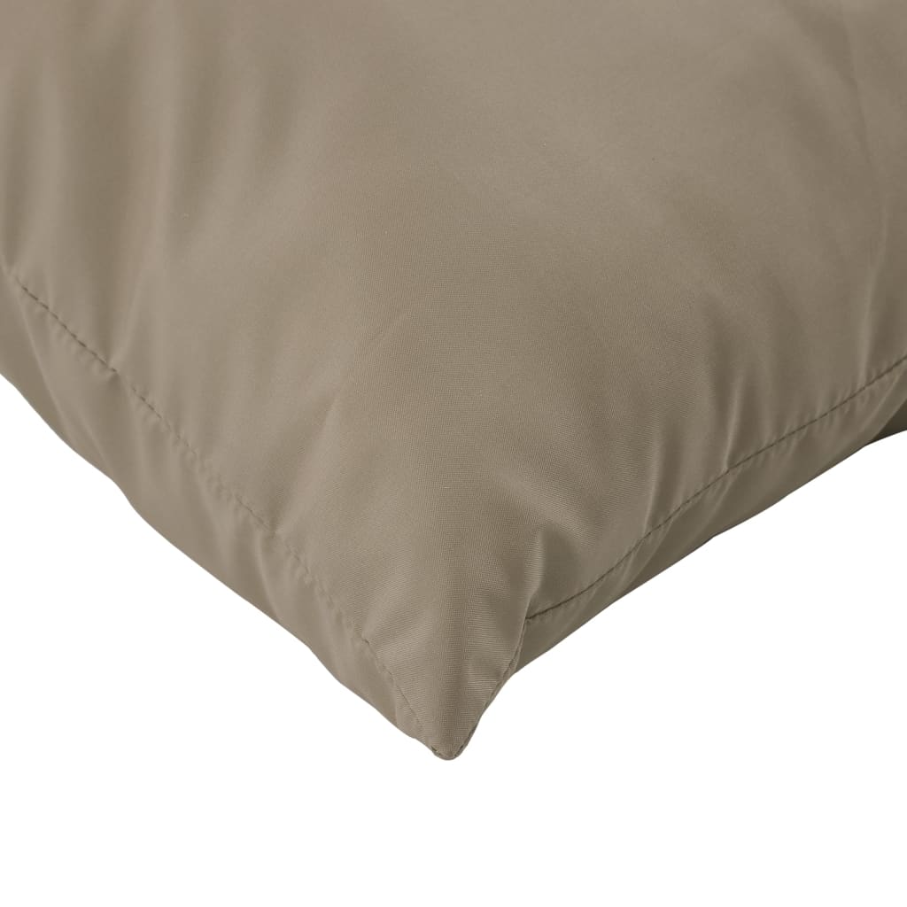 Coussins de palette lot de 2 taupe tissu