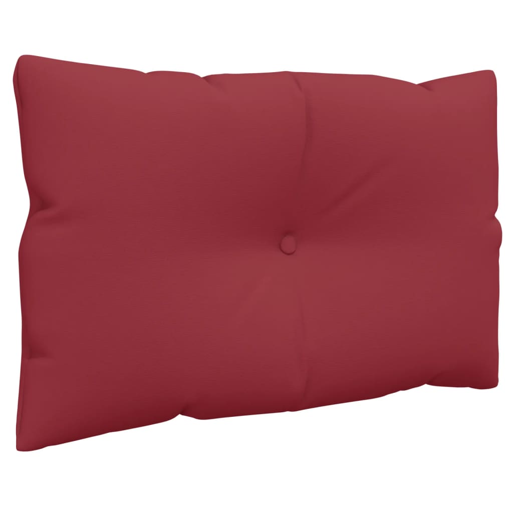 Coussins de palette lot de 2 rouge bordeaux tissu