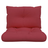 Coussins de palette lot de 2 rouge bordeaux tissu