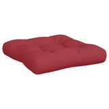 Coussins de palette lot de 2 rouge bordeaux tissu