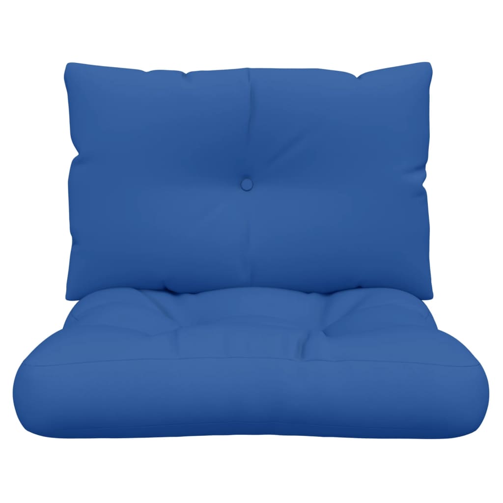 Coussins de palette lot de 2 bleu royal tissu